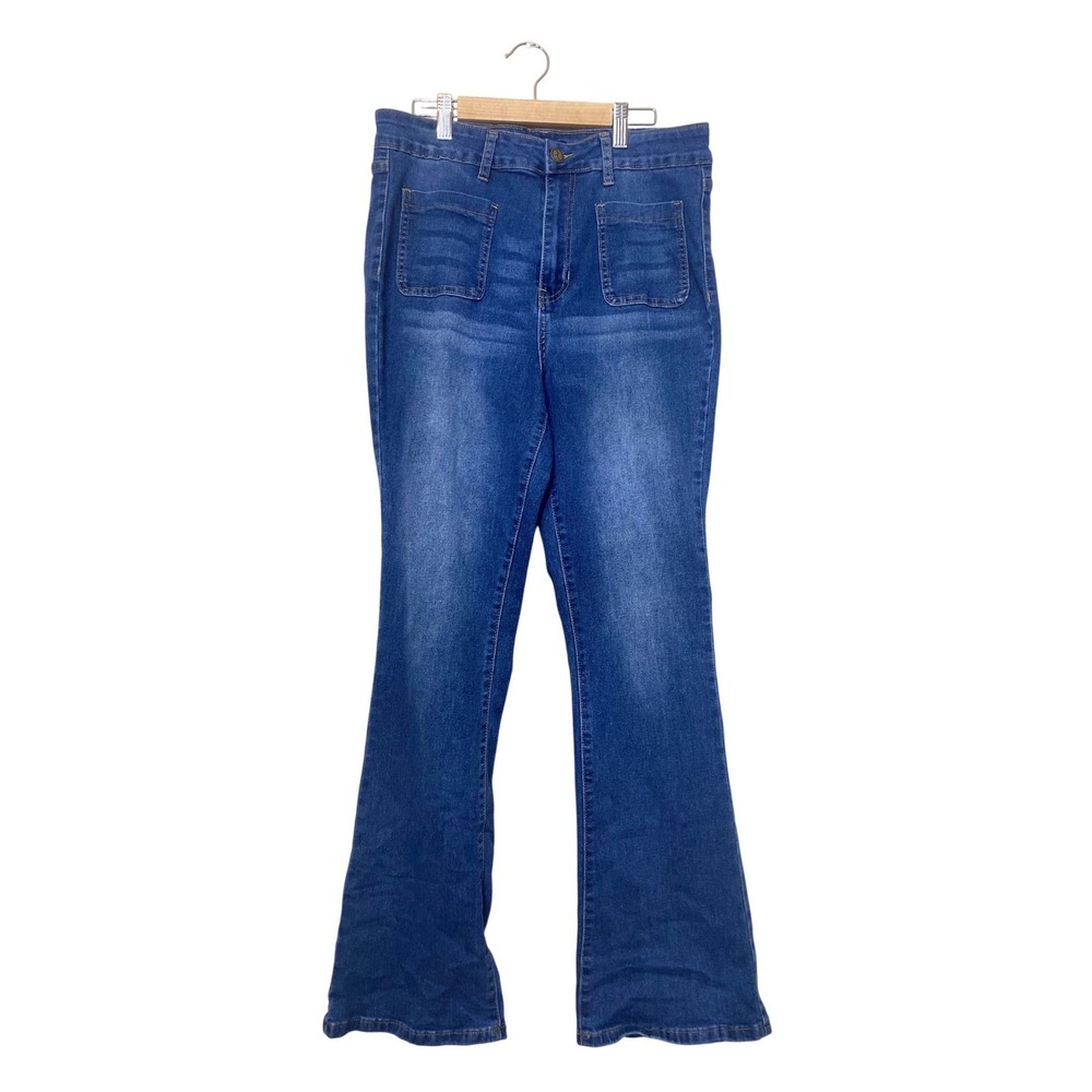 Our Republic For All Womens Flare Jeans Medium Wash High Rise Size 12 Blue
